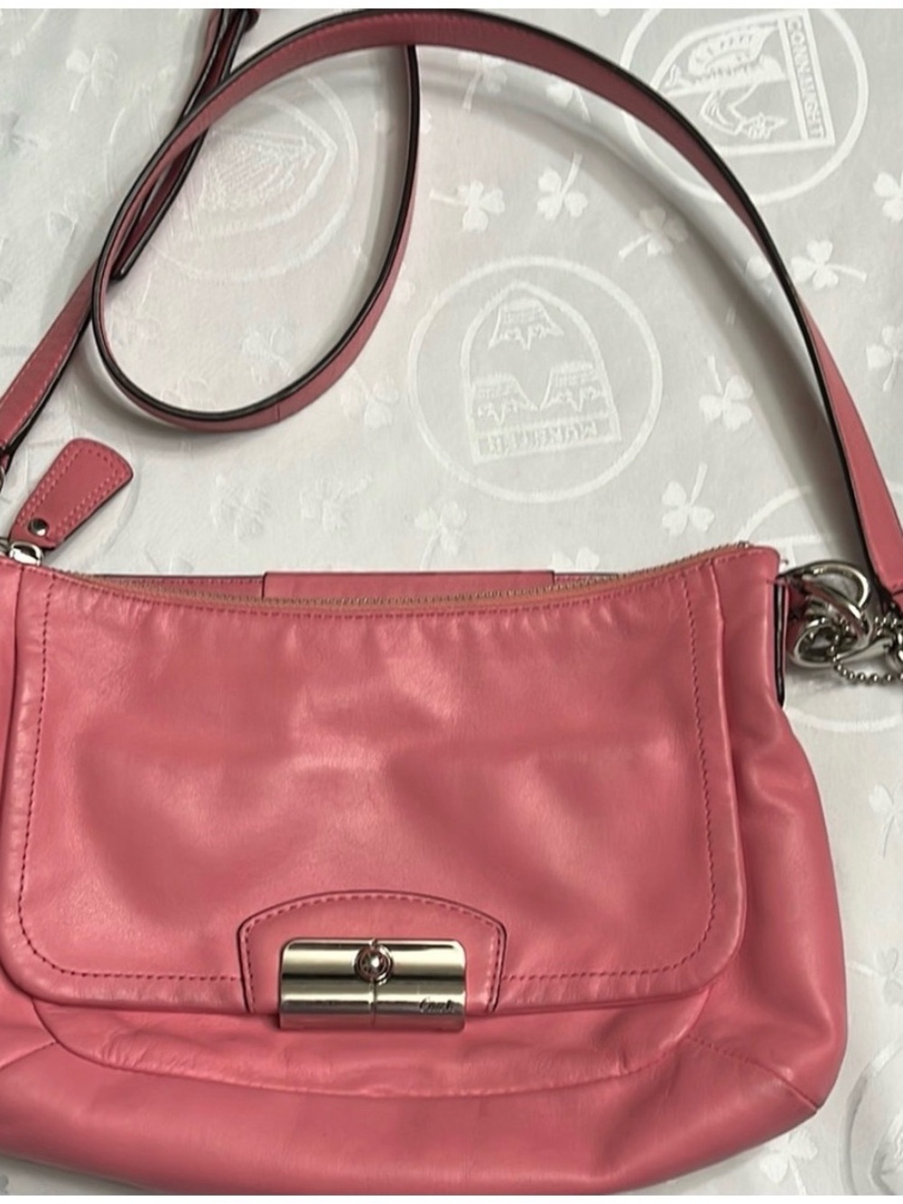 Coach Kristin Crossbody Pink Leather Satchel Bag F22308